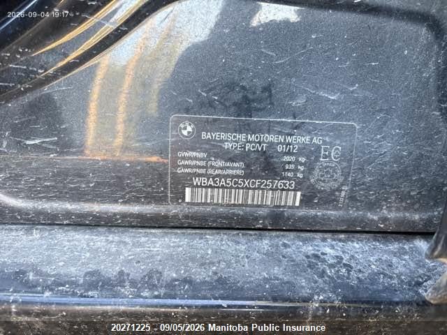 Aukcja sprzedaży 2012 Bmw 328i, vin: WBA3A5C5XCF257633, numer aukcji: 20271225