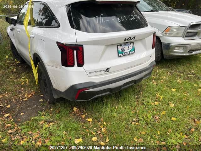 2025 Kia Sorento X-pro Turbo მანქანა იყიდება აუქციონზე, vin: 5XYRKDJF7SG380110, აუქციონის ნომერი: 20271257