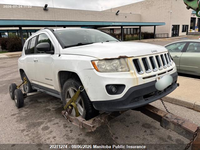 Auction sale of the 2013 Jeep Compass North, vin: 1C4NJDAB3DD269666, lot number: 20271274