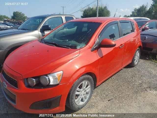 Aukcja sprzedaży 2012 Chevrolet Sonic Lt, vin: 1G1JC6EH9C4111746, numer aukcji: 20271313