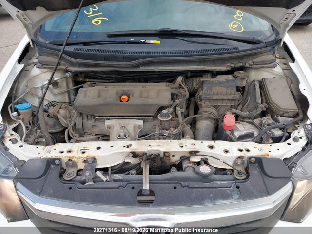 20271316 :رقم المزاد ، 2HGFB2F56CH008687 vin ، 2012 Honda Civic Lx مزاد بيع