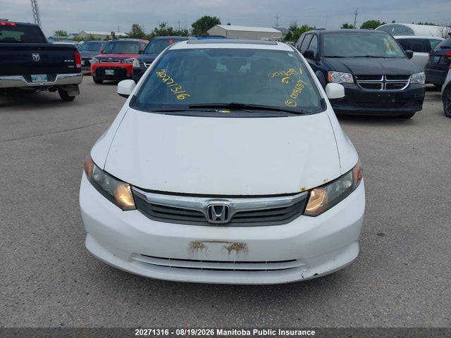 20271316 :رقم المزاد ، 2HGFB2F56CH008687 vin ، 2012 Honda Civic Lx مزاد بيع