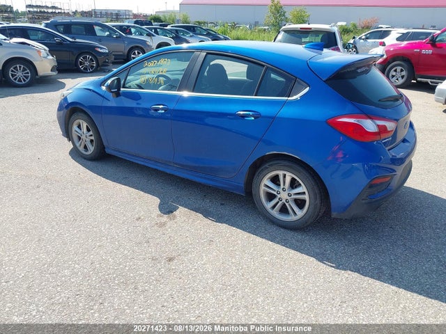2017 Chevrolet Cruze Lt მანქანა იყიდება აუქციონზე, vin: 3G1BE6SM4HS580136, აუქციონის ნომერი: 20271423