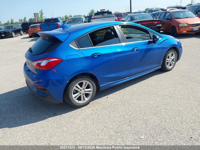 2017 Chevrolet Cruze Lt მანქანა იყიდება აუქციონზე, vin: 3G1BE6SM4HS580136, აუქციონის ნომერი: 20271423