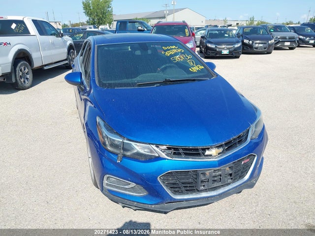 2017 Chevrolet Cruze Lt მანქანა იყიდება აუქციონზე, vin: 3G1BE6SM4HS580136, აუქციონის ნომერი: 20271423
