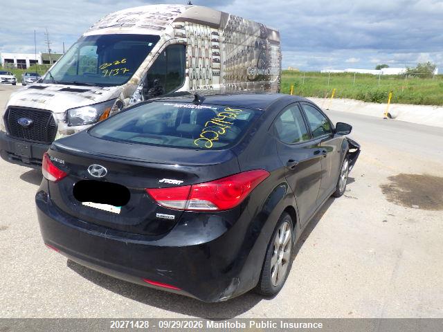 2013 Hyundai Elantra Limited მანქანა იყიდება აუქციონზე, vin: 5NPDH4AE2DH365588, აუქციონის ნომერი: 20271428
