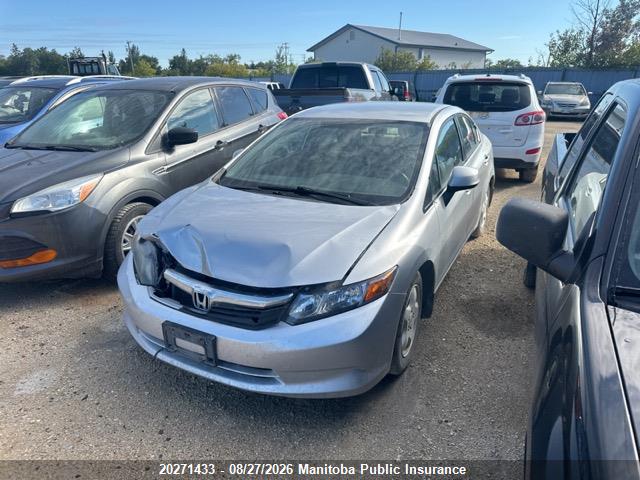 Aukcja sprzedaży 2012 Honda Civic Lx, vin: 2HGFB2F44CH117687, numer aukcji: 20271433