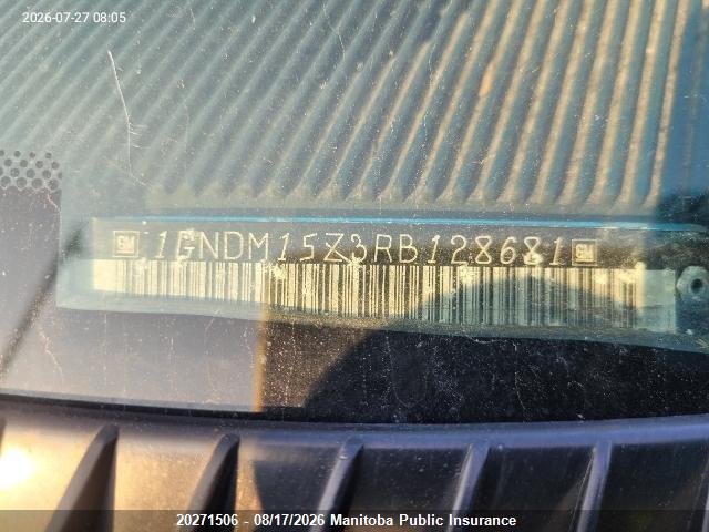 1994 Chevrolet Astro მანქანა იყიდება აუქციონზე, vin: 1GNDM15Z3RB128681, აუქციონის ნომერი: 20271506
