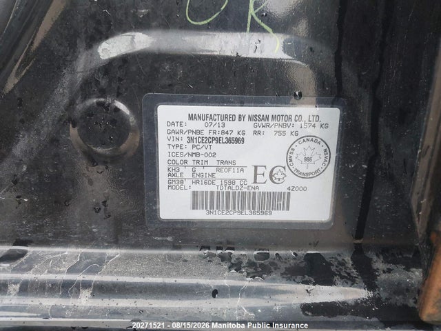 Nissan Versa Note Sv 2014 3N1CE2CP9EL365969 Image 9