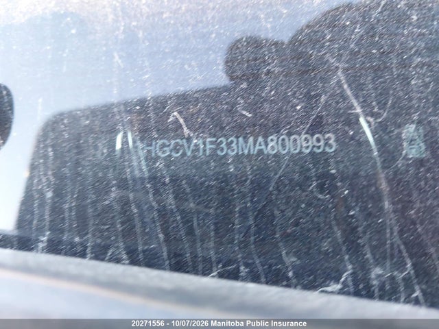 20271556 :رقم المزاد ، 1HGCV1F33MA800993 vin ، 2021 Honda Accord Sport مزاد بيع