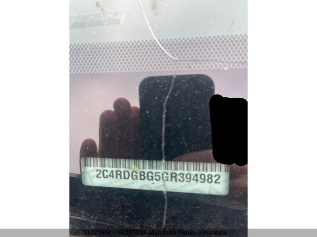 Продаж на аукціоні авто 2016 Dodge Grand Caravan Sxt, vin: 2C4RDGBG5GR394982, номер лоту: 20271658