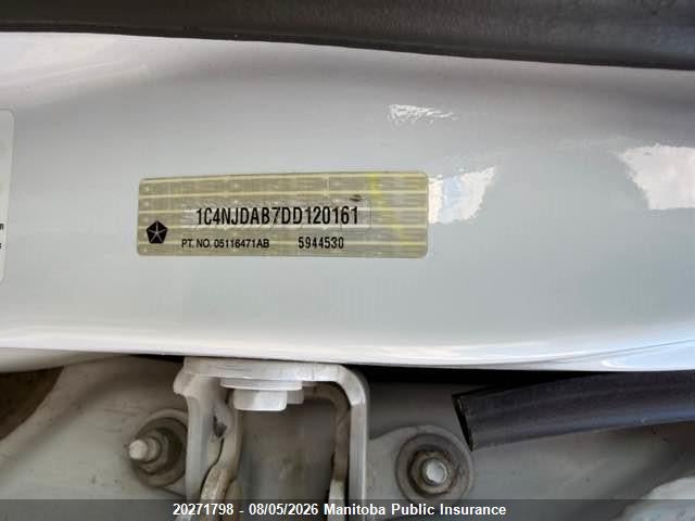 2013 Jeep Compass North მანქანა იყიდება აუქციონზე, vin: 1C4NJDAB7DD120161, აუქციონის ნომერი: 20271798