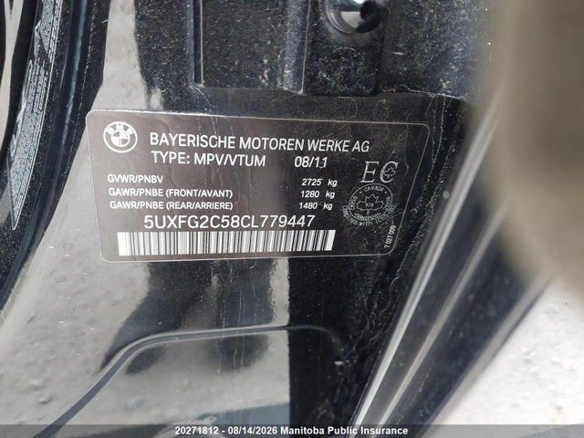 2012 Bmw X6 35i მანქანა იყიდება აუქციონზე, vin: 5UXFG2C58CL779447, აუქციონის ნომერი: 20271812