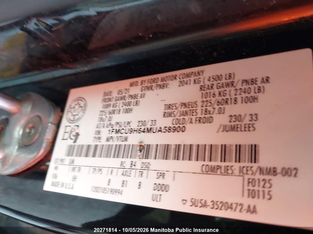 Ford ESCAPE SEL 2021 1FMCU9H64MUA58900 Image 8