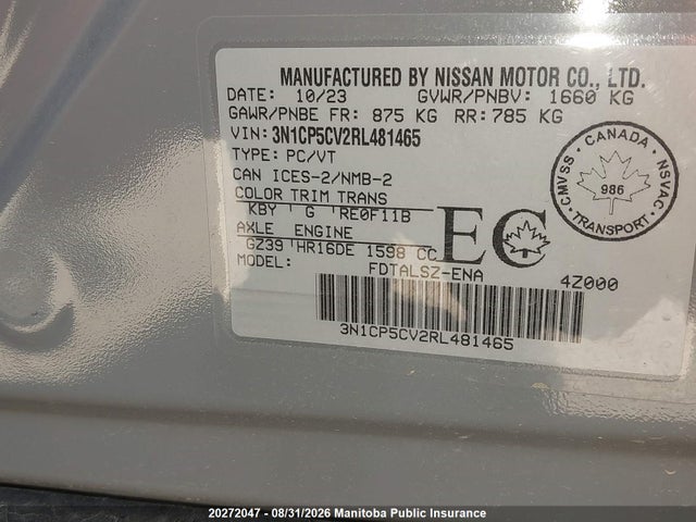 Nissan KICKS SV 2024 3N1CP5CV2RL481465 Image 8