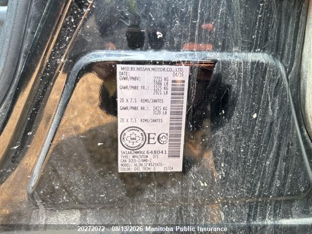 Nissan Pathfinder Platinum 2016 5N1AR2MM9GC648041 Image 9