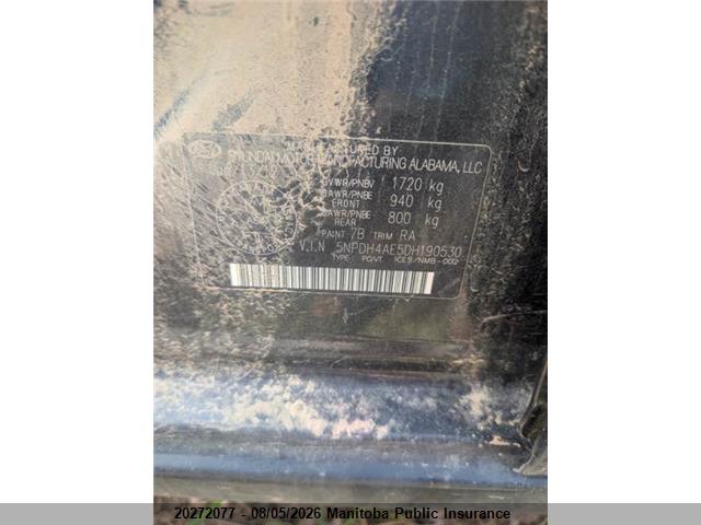 Aukcja sprzedaży 2013 Hyundai Elantra Gls, vin: 5NPDH4AE5DH190530, numer aukcji: 20272077