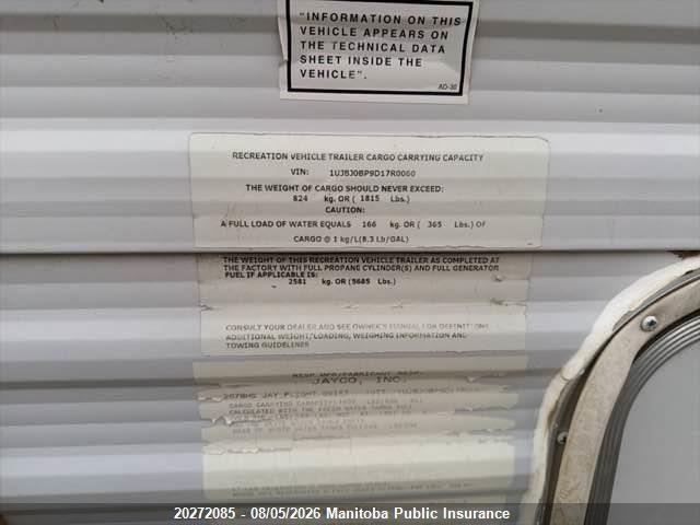 Продаж на аукціоні авто 2013 Jayco Jayco, vin: 1UJBJ0BP9D17R0060, номер лоту: 20272085
