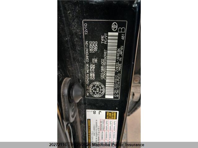 Aukcja sprzedaży 2011 Toyota Prius, vin: JTDKN3DU7B0260987, numer aukcji: 20272116