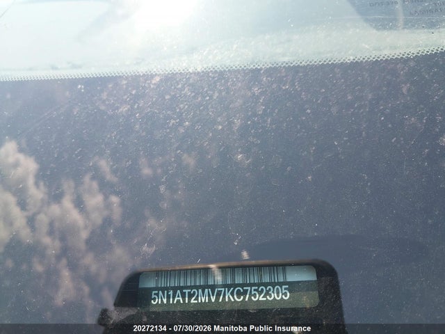 20272134 :رقم المزاد ، 5N1AT2MV7KC752305 vin ، 2019 Nissan Rogue Sv مزاد بيع