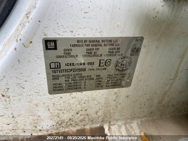 GMC Sierra 1500 Double Cab 2014 1GTV2TEC3EZ375808 Image 9