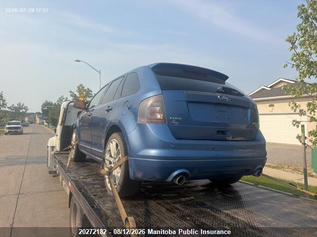 20272182 :رقم المزاد ، 2FMDK40C59BA73935 vin ، 2009 Ford Edge Sport مزاد بيع