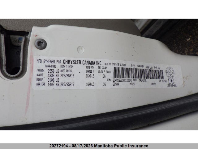 Продажа на аукционе авто 2012 Dodge Grand Caravan Sxt, vin: 2C4RDGBG5CR122071, номер лота: 20272194