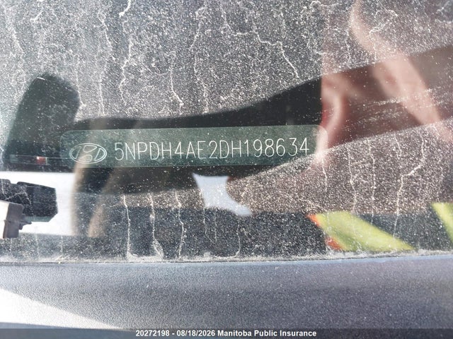 Aukcja sprzedaży 2013 Hyundai Elantra Gl, vin: 5NPDH4AE2DH198634, numer aukcji: 20272198