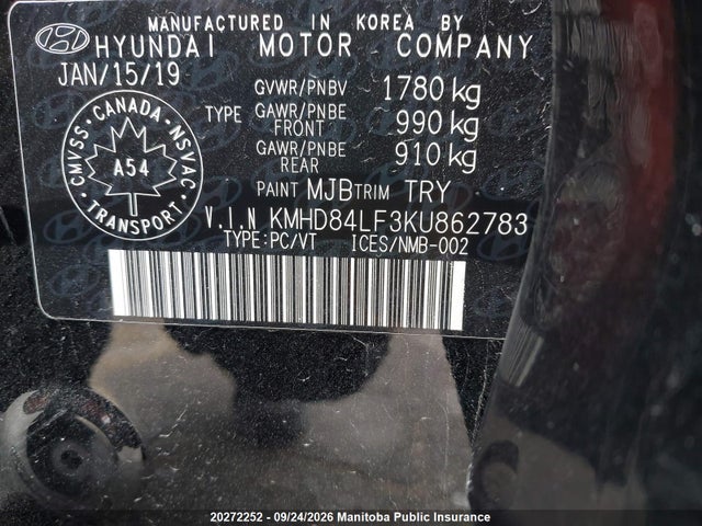 Hyundai Elantra Preferred 2019 KMHD84LF3KU862783 Image 9