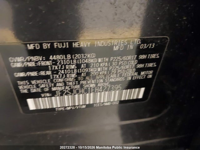 JF2SJCHC1EH427395 Subaru Forester 2.5i