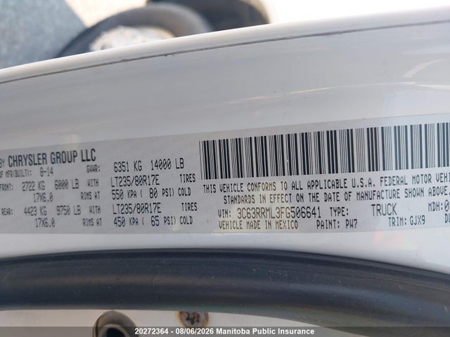 Dodge Ram 3500 Laramie Mega Cab 2015 3C63RRML3FG506641 Image 9