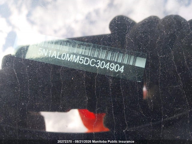20272370 :رقم المزاد ، 5N1AL0MM5DC304904 vin ، 2013 Infiniti Jx35 مزاد بيع
