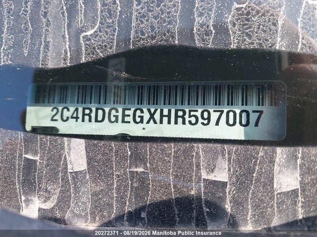 Dodge Grand Caravan Gt 2017 2C4RDGEGXHR597007 Image 9