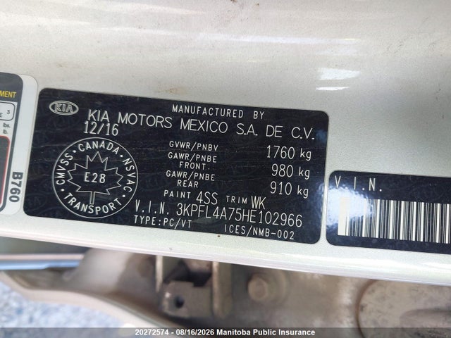 KIA FORTE LX 2017 3KPFL4A75HE102966 Image 9
