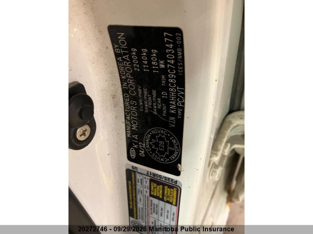 Продаж на аукціоні авто 2012 Kia Rondo Ex, vin: KNAHH8C89C7403477, номер лоту: 20272746