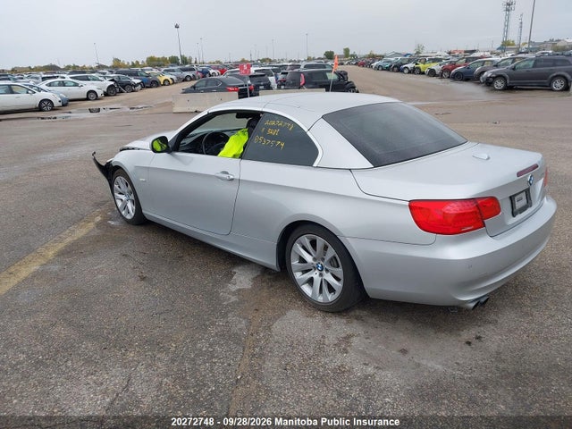 2011 Bmw 328i Cabriolet მანქანა იყიდება აუქციონზე, vin: WBADW3C59BE537574, აუქციონის ნომერი: 20272748