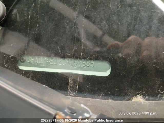 20272879 :رقم المزاد ، 3FADP4EJ2CM197685 vin ، 2012 Ford Fiesta Se مزاد بيع