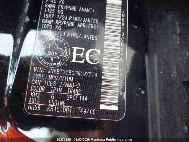 Nissan Rogue Sl 2023 JN8BT3CB0PW197729 Image 7