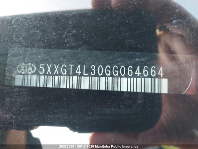 KIA Optima Lx 2016 5XXGT4L30GG064664 Image 8