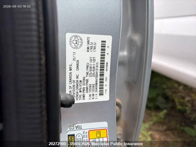 Aukcja sprzedaży 2013 Honda Cr-v Ex-l, vin: 2HKRM4H70DH121415, numer aukcji: 20272900