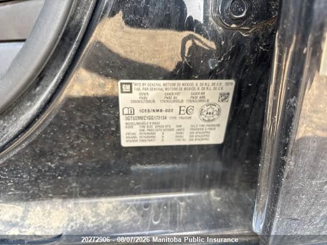 Aukcja sprzedaży 2016 Gmc Sierra 1500 Crew Cab, vin: 3GTU2MEC1GG173134, numer aukcji: 20272906