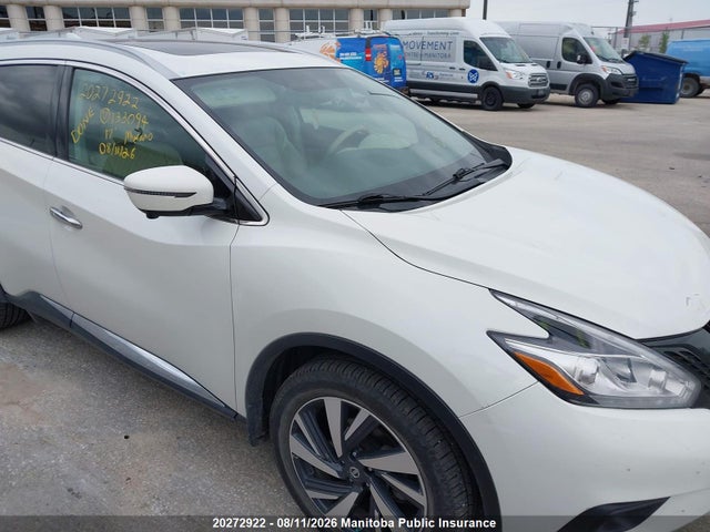 20272922 :رقم المزاد ، 5N1AZ2MH7HN133094 vin ، 2017 Nissan Murano Platinum مزاد بيع