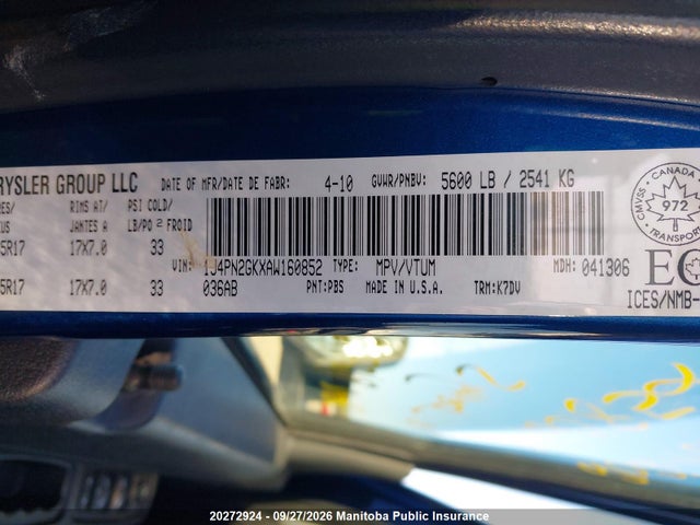Aukcja sprzedaży 2010 Jeep Liberty Sport, vin: 1J4PN2GKXAW160852, numer aukcji: 20272924