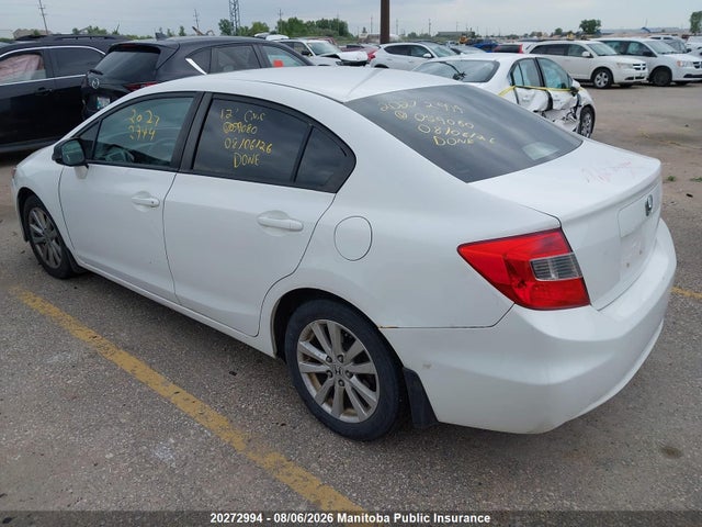 20272994 :رقم المزاد ، 2HGFB2F53CH059080 vin ، 2012 Honda Civic Lx مزاد بيع