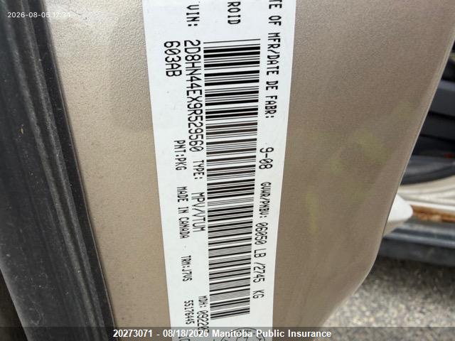 20273071 :رقم المزاد ، 2D8HN44EX9R529560 vin ، 2009 Dodge Grand Caravan Anniversary Edtn مزاد بيع