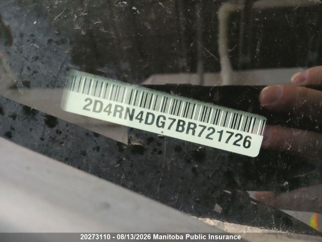 Продажа на аукционе авто 2011 Dodge Grand Caravan Se, vin: 2D4RN4DG7BR721726, номер лота: 20273110