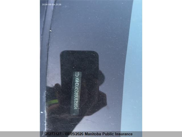 20273127 :رقم المزاد ، KMHDU45D89U635834 vin ، 2009 Hyundai Elantra Gl مزاد بيع