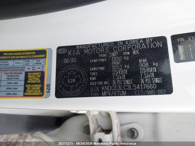 KIA Niro Sx Touring 2020 KNDCE3LC3L5417660 Image 8