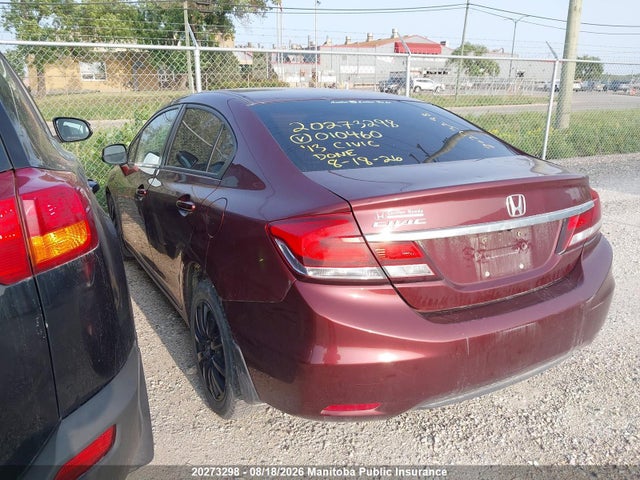 Продажа на аукционе авто 2013 Honda Civic Ex, vin: 2HGFB2F58DH010460, номер лота: 20273298