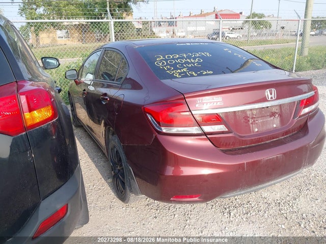 Продажа на аукционе авто 2013 Honda Civic Ex, vin: 2HGFB2F58DH010460, номер лота: 20273298
